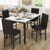 Hooseng 5 Pieces Kitchen Table And Chairs Set, Dining Table Set for 4, Rectangular Dining Table Set with Four Upholstered Chairs And Faux Marble Top - 4 of 4