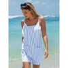 EXLURA Women's Summer Casual Sleeveless Striped Rompers Loose Spaghetti Strap Overalls 2025 Jumpsuits Vacation Beach Outfits - 4 of 4
