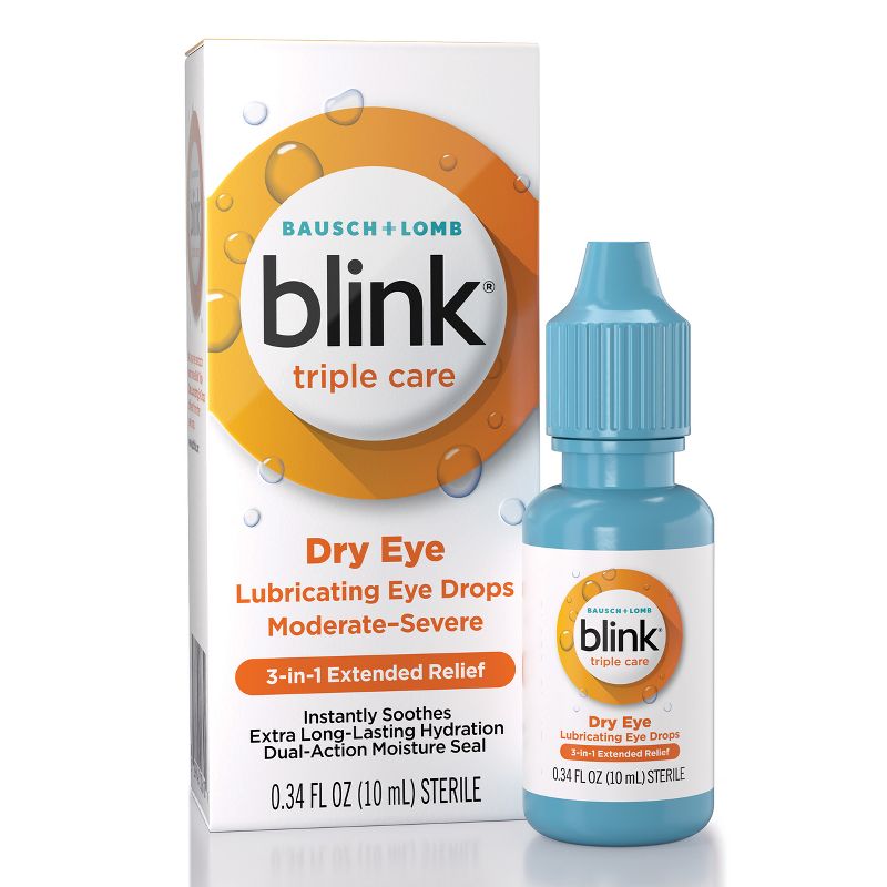 Blink Triple Care Lubricating Eye Drops - 0.34 fl oz, 1 of 11