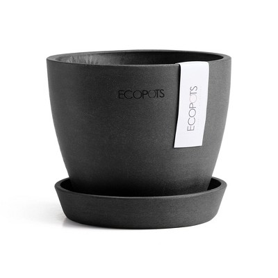 Ecopots Antwerp Mini Durable Modern Round Indoor/Outdoor Recycled-Based Composite Flower Pot Planter