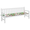 vidaXL Garden Bench Cushion Multicolor- Large Polyester Bench Pad with Bird, Leaves, and Flowers Pattern - Ideal for Outdoor/Indoor Use - 3 of 4