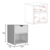 TIRAMISUBEST Light Gray Nightstand with Sliding Drawer, Modern Bedroom Storage - 4 of 4