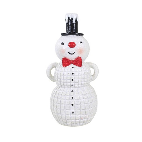 Ganz 7.25 In Whimsical Snowman Figurine Glistening Snow Snowman ...