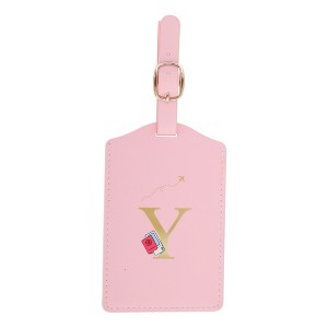 Unique Bargains Letter Luggage Tag Pink 1 Pc - 1 of 4