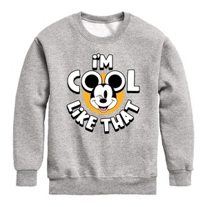 Boys' - Disney - I'm Cool Like That Graphic Long Sleeve Fleece Sweatshirt - 1 of 4