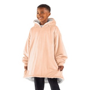 The Bare Homey - Kids Wearable Blanket - Fleece Side Pockets - 1 of 4