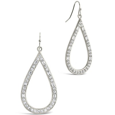 SHINE by Sterling Forever Evangeline Teardrop Hoop Earrings