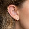Small Gold Huggie Hoop Earrings Set for Women Men Hypoallergenic 14K Plated Stack Cartilage Earrings, Multiple Piercing - 3 of 4