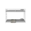 TiramisuBest Twin-over-Full Bunk Bed: Heavy-duty Sturdy Metal, Noise Reduced,Wooden Guardrail, Convenient for Three, No Box Spring, White - 3 of 4
