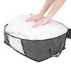 REGALWOVEN Foldable Fabric Clothes Storage Bags with Handles Gray - 4 of 4