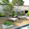 Outsunny Foldable Lounge Chair Cushion Set of 2, UPF50+ 230gsm Olefin and 25D High-Density Foam, Chaise Lounge Cushion Set, 80" x 26" - 3 of 4