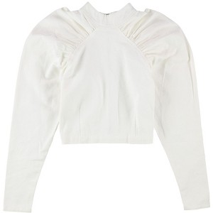 I.N.C International Concepts Womens Denim Zip-up Blouse, White, X-Small - 1 of 2