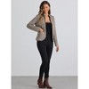 INSPIRE CHIC Women's Vintage Open Front Steampunk Button Faux Suede Jacket - 3 of 4