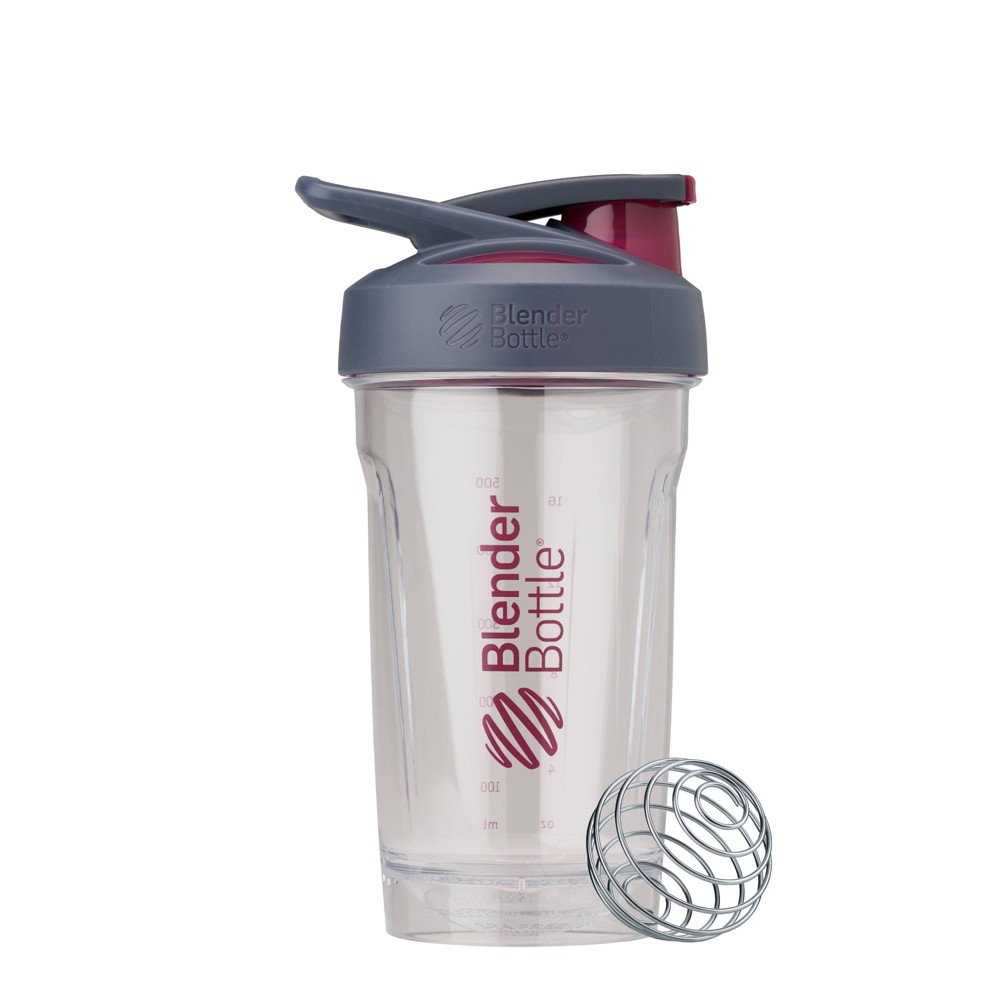 BlenderBottle 24oz Strada Tritan Shaker Bottle - Clear/Plum: Leakproof Shaker