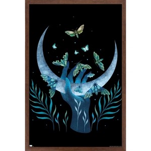 Trends International Episodic Drawing - Moth Hand Framed Wall Poster Prints - 1 of 4