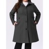 Agnes Orinda Women's Plus Size Winter Single Breasted Outfits Utility Belted Fashion Overcoats - 2 of 4