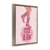 Stupell Industries Yeehaw Christmas Cowboy Black Framed Floater Canvas Wall Art - 3 of 4