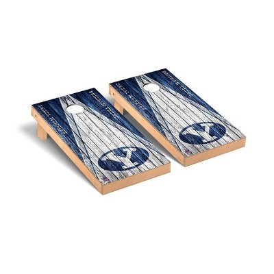 NCAA BYU Cougars Premium Cornhole Board Triangle Weathered Version