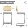 Infurnic Counter and Bar Stools, Upholstered Bar Stools Set with Durable Table Legs, for Kitchen and Dining Room, 2PCS, Gray, 17.7"*18.9"*39.4" - 4 of 4