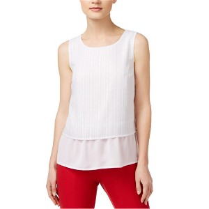 maison Jules Womens Embroidered Baby Doll Blouse - 1 of 1