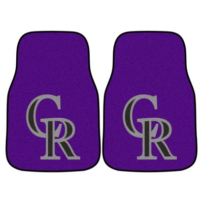 MLB Colorado Rockies Carpet Car Mat Set - 2pc