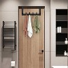 AttopOver The Door Hooks, Over The Door Towel Rack with 12 Coat Hooks Door Hanger Hook for Hanging Clothes, Coats, Towels, Hat 1 Pack Black - 3 of 4