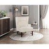 PAGED Chenille Accent Chairs,Arm Chair with Solid Wood Legs in Espresso Finish,Comfy Chairs for Living Room,Bedroom - 2 of 4