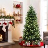 LuxenHome 6Ft Pre-Lit Green Artificial Full Christmas Tree with Metal Stand - 2 of 4