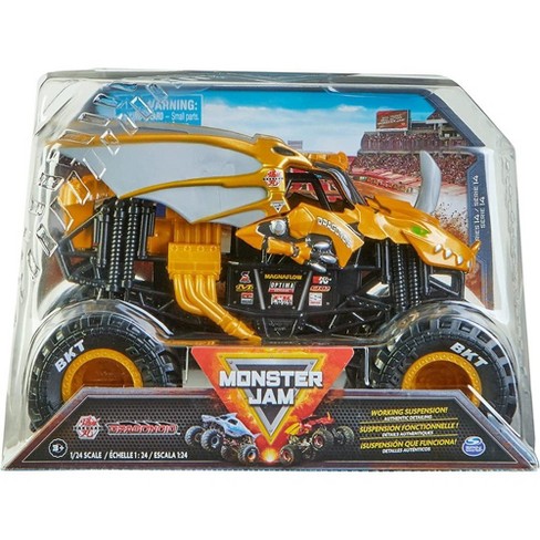 Monster Jam, Official Dragon Monster Truck, Die-Cast Vehicle, 1:24 Scale