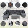7-Pieces Outdoor Rattan Modular Sectional Sofa Set with Coffee Table, Free Combination - 2 of 4