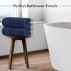 BRINJOY 4-Pack Extra Large Bath Towels - 30x60 Inch 100% Ultra-Fine Cotton, Lightweight Quick-Dry Bath Towels (Navy) - 4 of 4