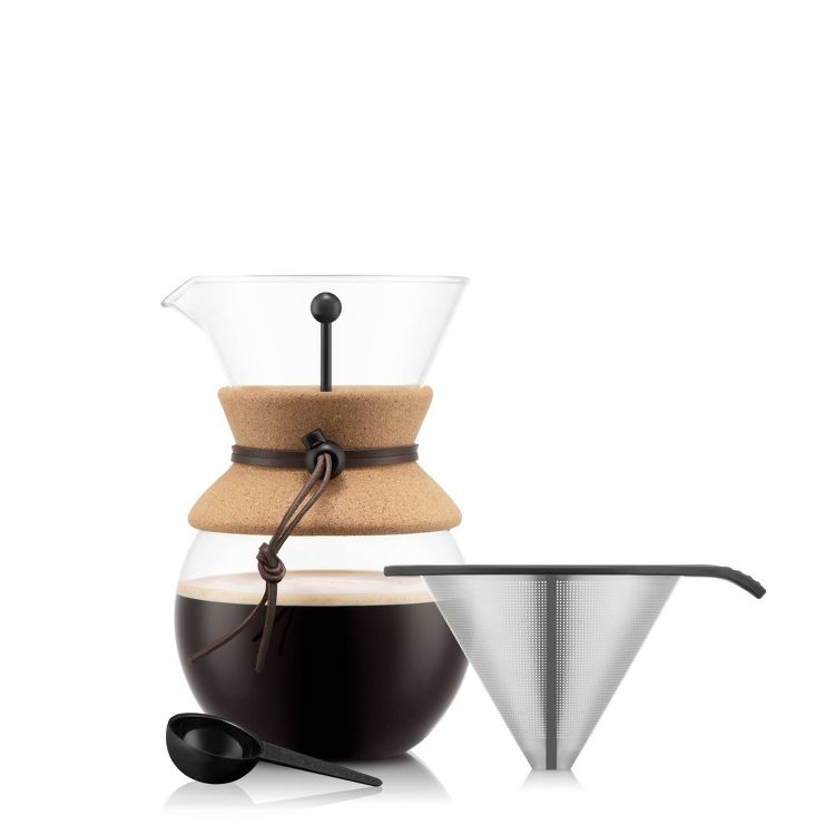 Bodum 8 Cup 34oz Pour Over Coffee Maker: Permanent Screen Filter, Cool Touch Handle, Dishwasher Safe, 5 of 7