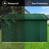 NicBex 10ft�12ft Outdoor Storage Sheds Metal Garden Sheds for Garden Tools, Bikes, Durable and Weather-Resistant, White+Green - 4 of 4