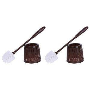 REGALWOVEN Apartment Bathroom Accessories Toilet Brush and Holder Set with Ventilation Slots Base - 1 of 4