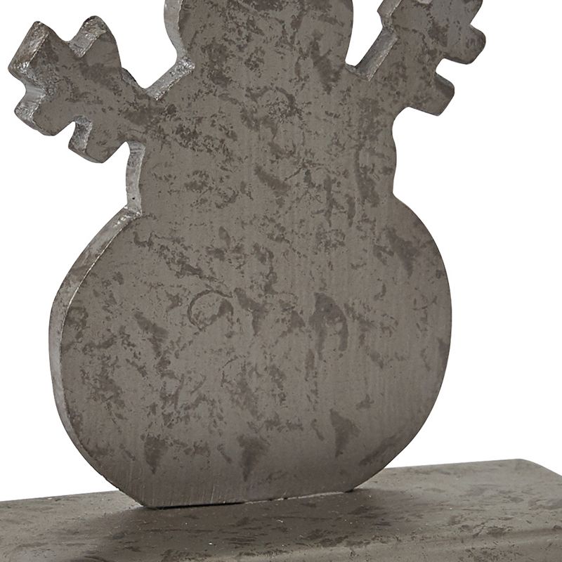 Park Designs Galvanized Snowman Stocking Hanger 5"H, 3 of 4