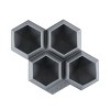 True Zoo Jumbo Iced Out Diamond Ice Tray, Silicone Mold and Ice Cube Tray for Cocktails, Makes 4 Ice Cubes, Grey, Set of 1 - 4 of 4