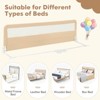 Infans 71" Foldable Baby Bed Rail Guard Toddler Swing Down Safety Bedrail Beige - 4 of 4