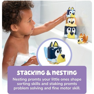 Bluey Family Nesting and Stacking Bath Pourers Set