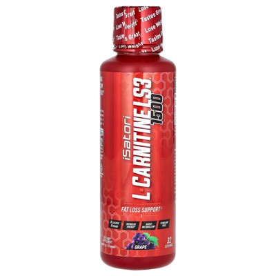 Isatori L-Carnitine LS3 1500, Grape, 1,500 mg, 16 fl oz (480 ml)