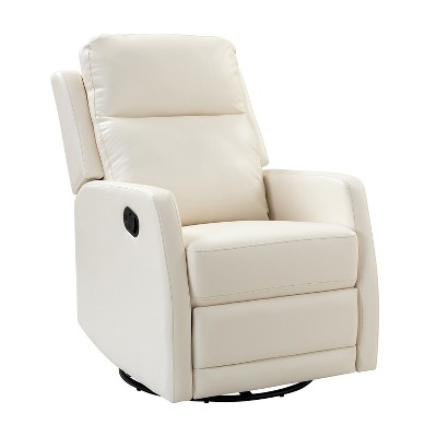 Ofelia Wooden Upholstery Wingback Swivel Recliner For Bedroom And ...