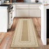 Modern Neutral Bordered Area Rugs, Washable Solid Geometric Carpet for Living Room Bedroom Dining Nursery Apartment Dorm Office Farmhouse Home Decor - 2 of 4