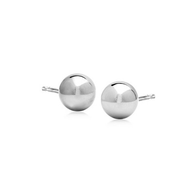 Ross-Simons 7mm 14kt White Gold Ball Stud Earrings