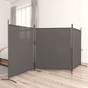 'vidaXL Anthracite 3-Panel Room Divider - Versatile and Foldable Home Decor - Enhances Privacy and Aesthetics - Easy to Store - 2 of 4