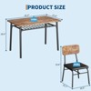 Dining Table Set for 4 with Storage Rack, 5-Piece Kitchen Table and Upholstered Chairs of 4, Tabletop & Heavy-Duty - 2 of 4