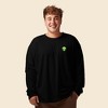 Dalix Alien Embroidered Cotton Classic Fit Long Sleeve Crewneck Tee Shirt Mens - 2 of 4