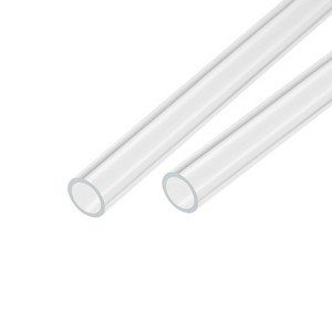 Unique Bargains Lamp Lantern Water Cooling System Acrylic Round Pipes Clear 2 Pcs 14" - 1 of 4