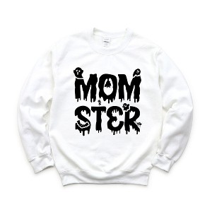 Simply Sage Market Women's Graphic Sweatshirt Momster Halloween - 1 of 4