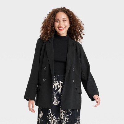 Women's Essential Blazer - A New Day™ Black Xxl : Target