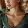 Ross-Simons 0.50 ct. t.w. Lab-Grown Diamond Station Necklace in 18kt Gold Over Sterling - 2 of 4