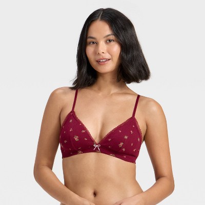 Women's Pointelle Triangle Bralette - Wild Fable™